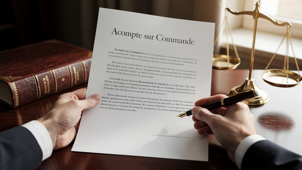 Montant maximum d'un acompte sur commande : règles pratiques à suivre
